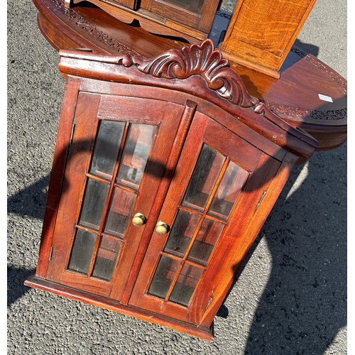 322 - 2 Antique smokers/ pipe cabinets and a wall hanging storage cabinet