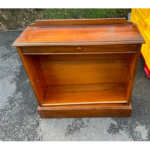 368 - Oak five shelf bookcase and a mahogany book case largest  measures approx 44 inches tall by 24 width... 