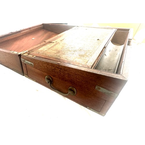 260 - Victorian writing slope box with drawer