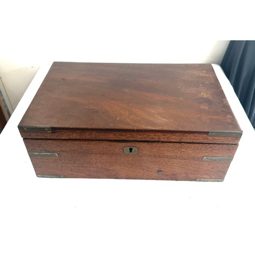 260 - Victorian writing slope box with drawer