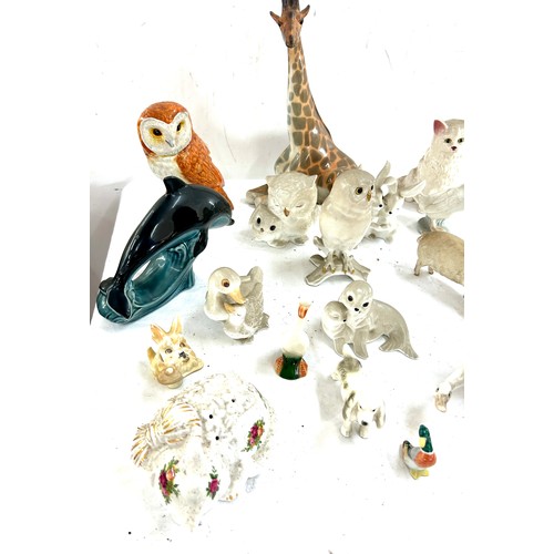 136 - Selection of animal ornaments to include Royal Osbourne, Beswick, Poole etc