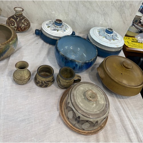 181 - Selection of stoneware items to include tureens, vases, bowls etc