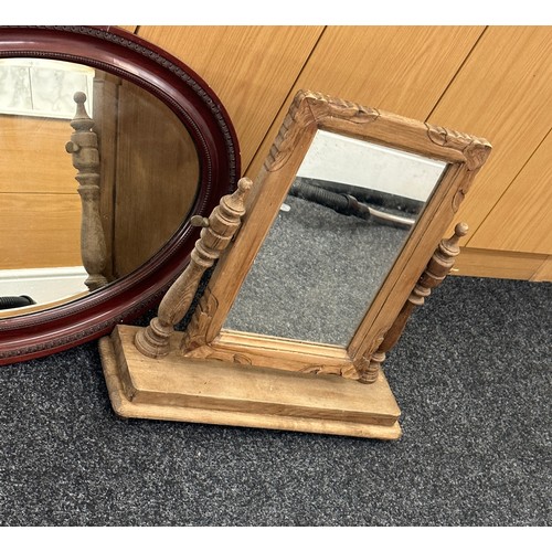 262 - Selection of 3 framed mirrors largest measures approximately 25 inches tall 25 inches square