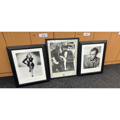 60 - 3 Framed black and white prints 24 inches tall 21 inches wide