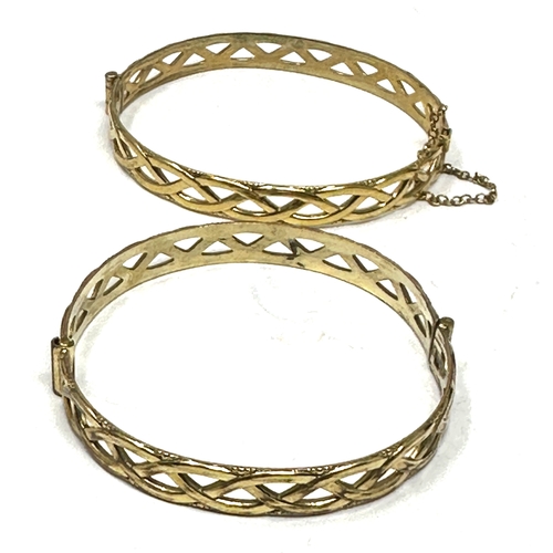 499 - Two Vintage 9ct Rolled Gold Bangles (24g)