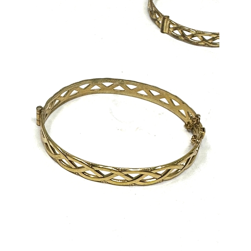 499 - Two Vintage 9ct Rolled Gold Bangles (24g)