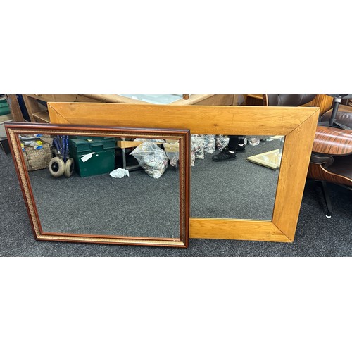 247 - 2 Large framed mirrors largest measures approximately 32 inches by 52 inches