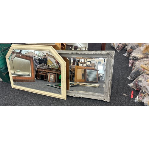 151 - 2 Large framed mirrors largest measures approximately 30 inches tall 40 inches wide