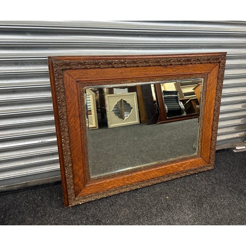 152 - Large framed mirror, measures approximately 34 inches tall 41 inches wide