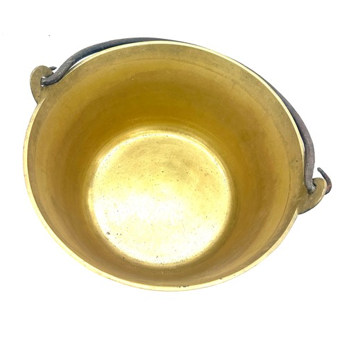 251 - Large vintage brass jam pan 6.5 inches tall 12 inches diameter