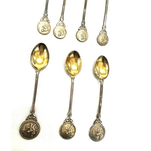 509 - Set of six silver tea spoons makers mark T&S