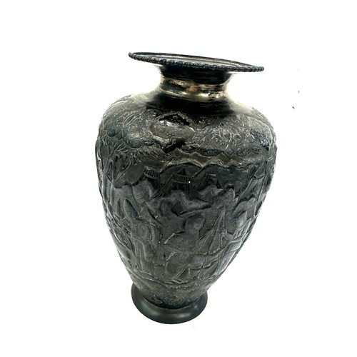 536 - Vintage chinese silver vase, marks to base, total weight 485grams , height approximately 8 inches ta... 