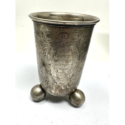 46 - .830 silver cup / beaker vase