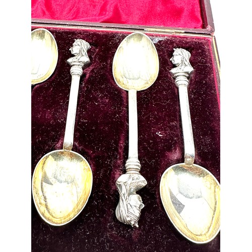 26 - 6 boxed victorian silver teaspoons