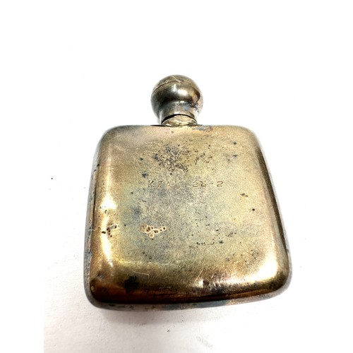 43 - small antique silver hip flask