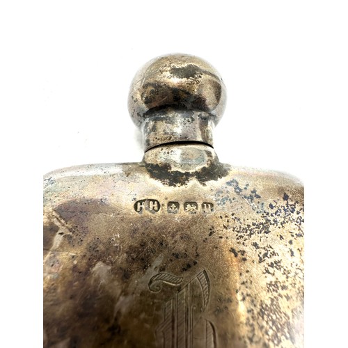 43 - small antique silver hip flask