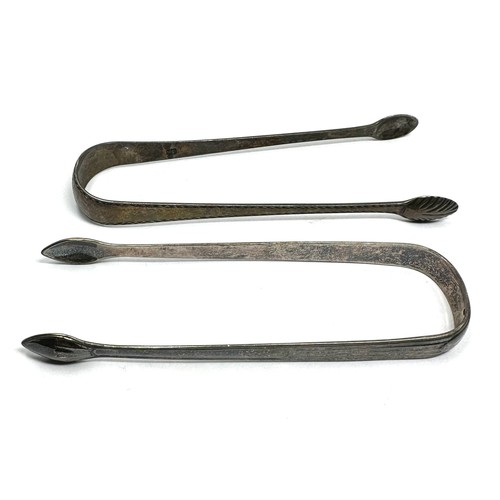 21 - 2  georgian silver sugar tongs