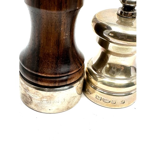 25 - 2 x silver pepper mills