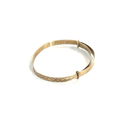 9ct gold clearance christening bangle