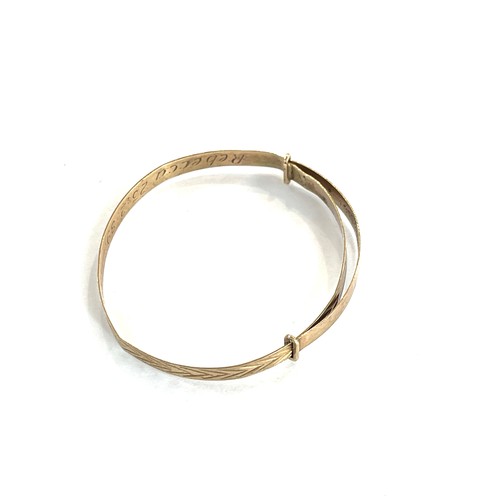 9ct gold hot sale christening bangle