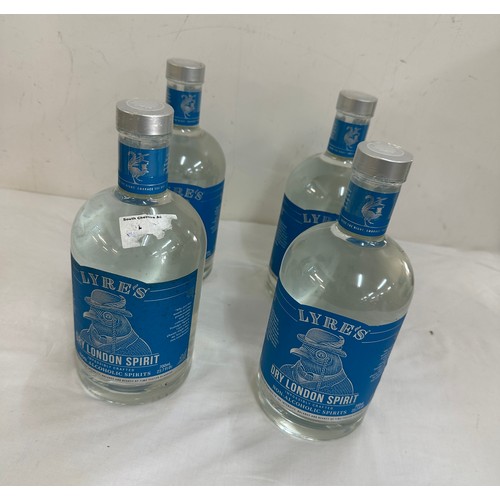 577 - 4 bottles of sealed Lyres dry London spirits, non alcoholic