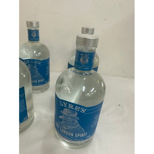 577 - 4 bottles of sealed Lyres dry London spirits, non alcoholic