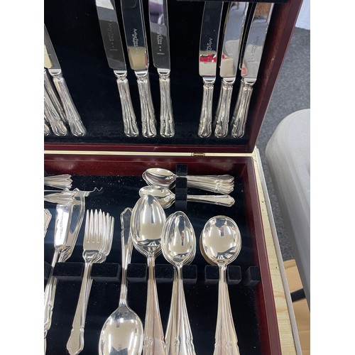 55 - Arthur Price part canteen of cutlery with a boxed Arthur price spoons and ladle