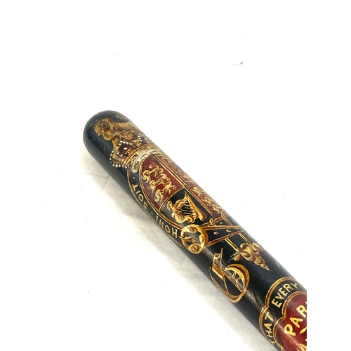 535 - Antique police truncheon marked parish of Wandsworth April 10th 1848, approximate length 47cm