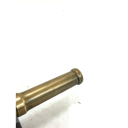 401 - Antique brass cannon barrel, approximate length 19cm