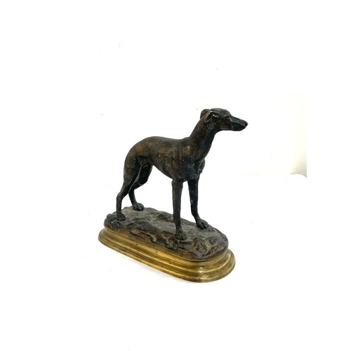 400 - Bronze dog signed Mene, approximate length 8 inches tall