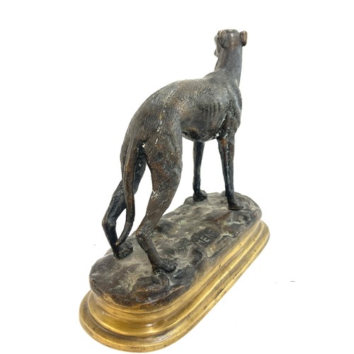 400 - Bronze dog signed Mene, approximate length 8 inches tall