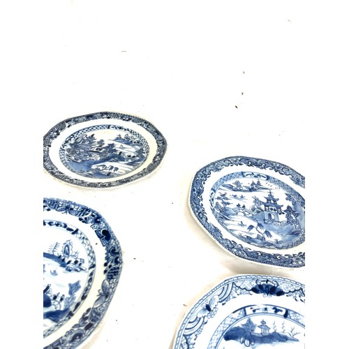 554 - Collection of 6  18th / 19th century antique Chinese dinner plates, diameter 23cm