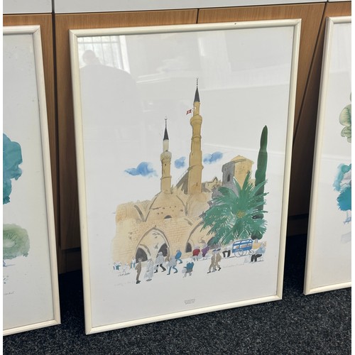 28 - 3 Framed Paul Hogarth prints largest measures 12 inches wide 15 inches tall