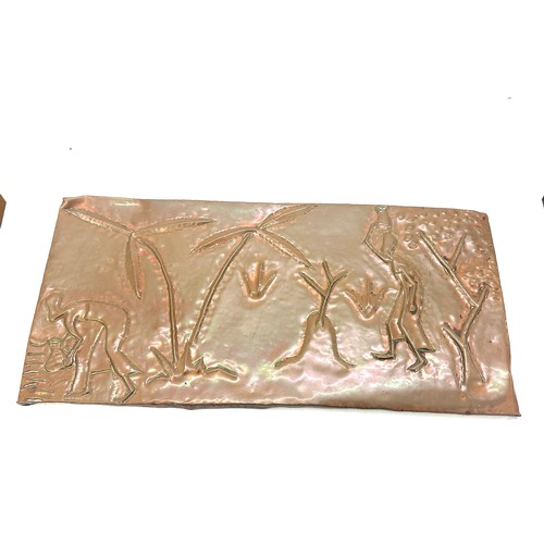 22 - Copper african Katangese picture measures approximately 20 inches by 10 inches