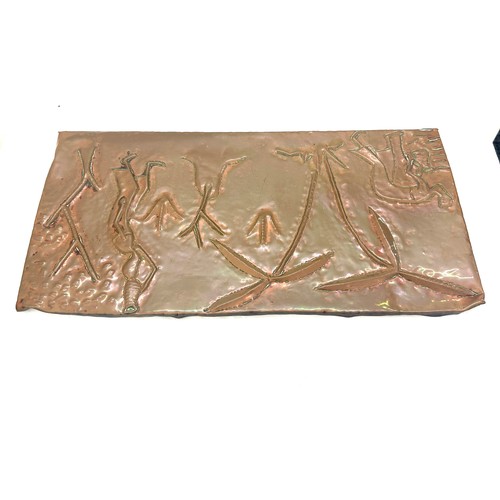 22 - Copper african Katangese picture measures approximately 20 inches by 10 inches