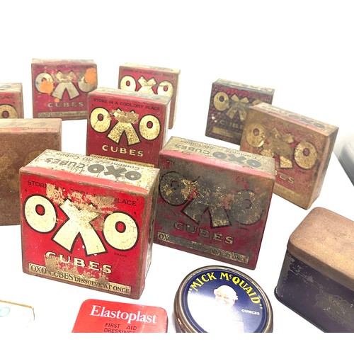 69 - Selection of vintage and later advertising tins includes OXO etc