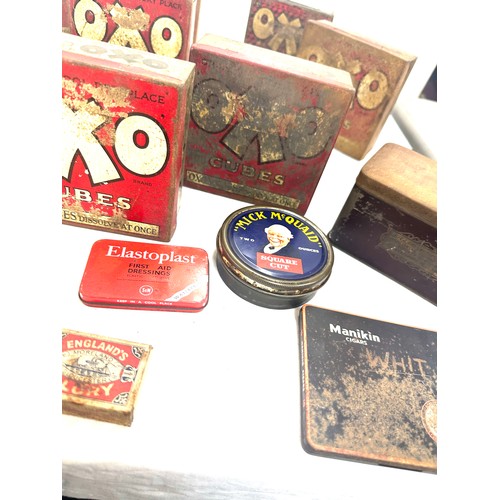 69 - Selection of vintage and later advertising tins includes OXO etc