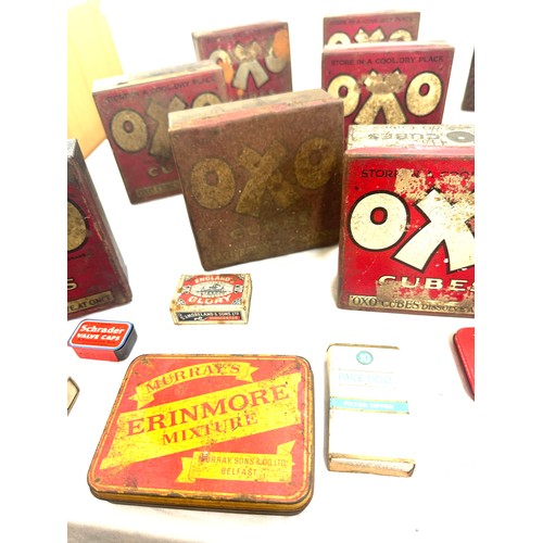 69 - Selection of vintage and later advertising tins includes OXO etc