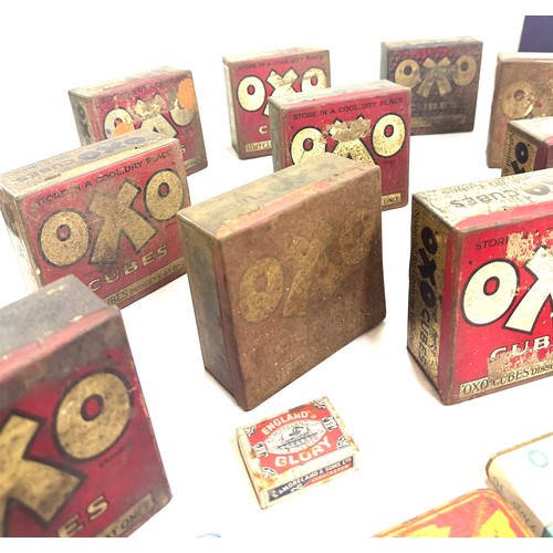 69 - Selection of vintage and later advertising tins includes OXO etc