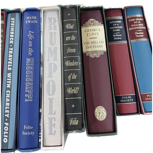 279 - Large selection of assorted books includes the folio society book of days, the beathove, mark twaine... 