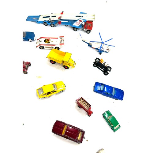 26 - Selection of vintage and later die cast toys includes Corgi carrimore, Dinky shado 2, Toden dumper, ... 