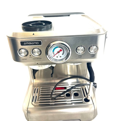 169 - New Ambiano espresso maker with integrated grinder t-emg-01-uk 99602, working order