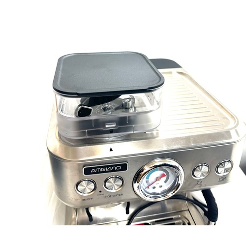 169 - New Ambiano espresso maker with integrated grinder t-emg-01-uk 99602, working order