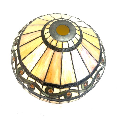 542 - Tiffany style light shade leaded heavy glass dia 39cm