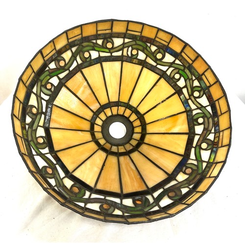 542 - Tiffany style light shade leaded heavy glass dia 39cm