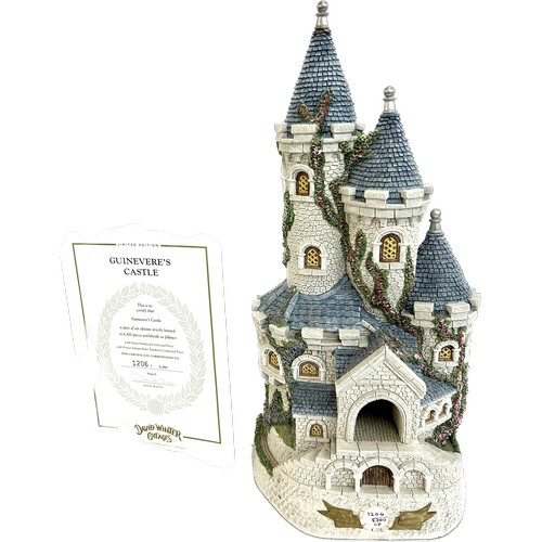 117 - Guinevere's Castle 1995 David Winter Cottage Limited Edition, 1206 /4300, with box and COA