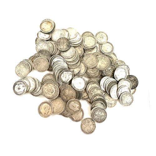 461 - Large collection of pre 1920 silver sixpences, collectable coins, weight 218grams