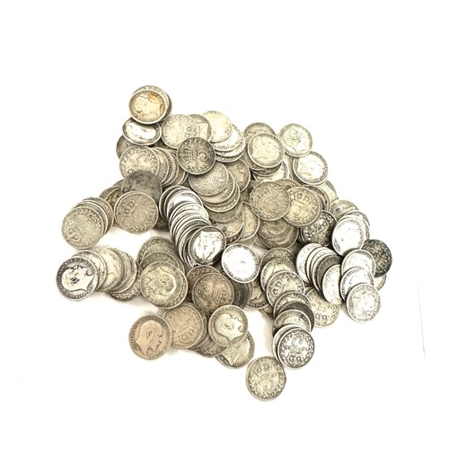 461 - Large collection of pre 1920 silver sixpences, collectable coins, weight 218grams