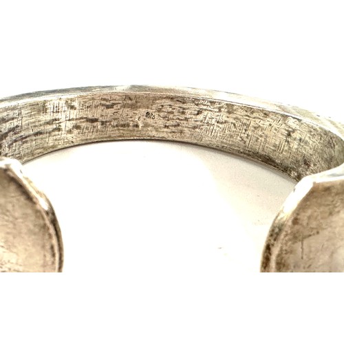 460 - Large heavy silver bangle marked 925, weight 113grams