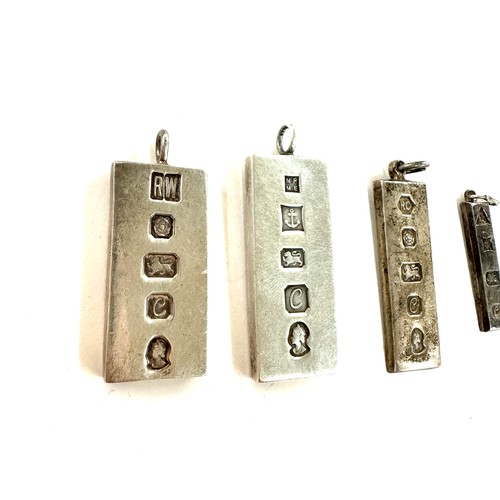 456 - Four vintage silver ingots weight 85grams